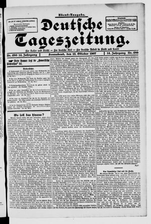 Deutsche Tageszeitung on Oct 12, 1907