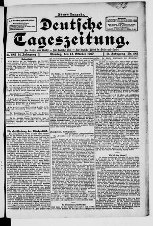 Deutsche Tageszeitung on Oct 14, 1907