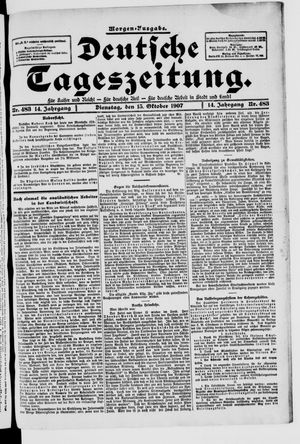 Deutsche Tageszeitung on Oct 15, 1907