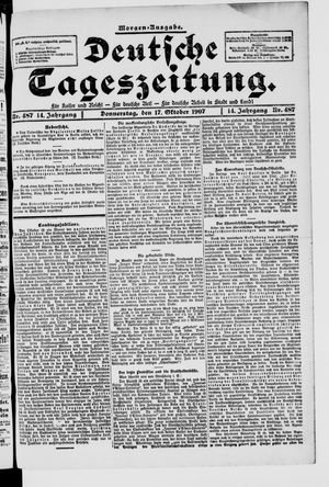 Deutsche Tageszeitung on Oct 17, 1907
