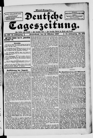 Deutsche Tageszeitung vom 19.10.1907