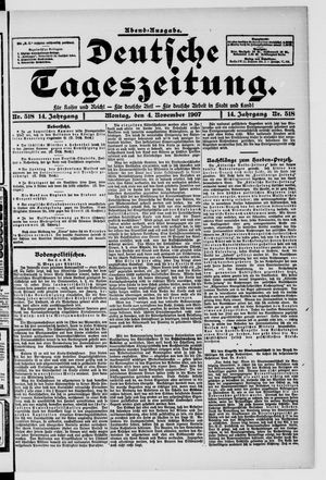 Deutsche Tageszeitung on Nov 4, 1907