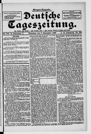 Deutsche Tageszeitung vom 05.11.1907