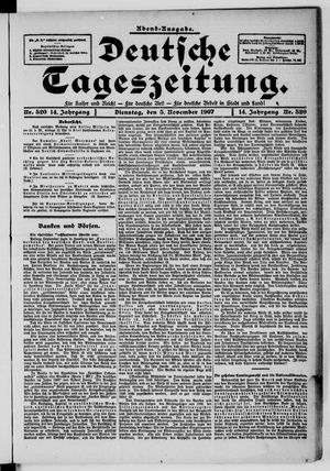 Deutsche Tageszeitung vom 05.11.1907