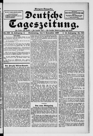 Deutsche Tageszeitung vom 07.11.1907