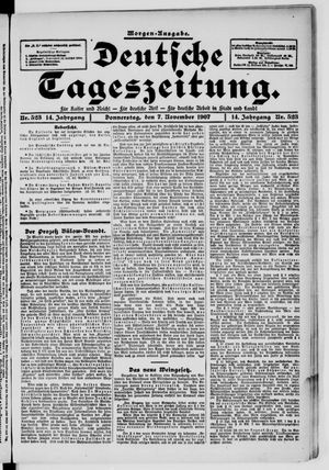 Deutsche Tageszeitung vom 07.11.1907
