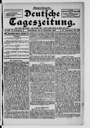 Deutsche Tageszeitung on Nov 9, 1907