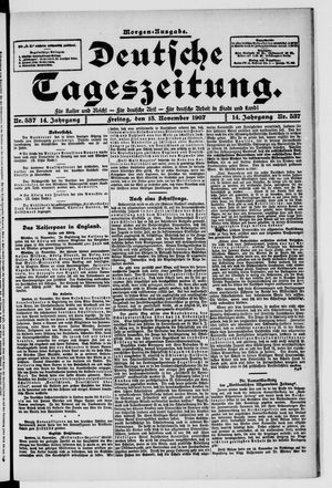 Deutsche Tageszeitung vom 15.11.1907