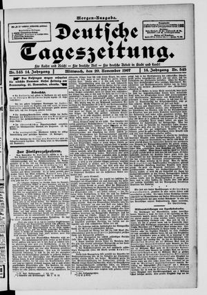 Deutsche Tageszeitung on Nov 20, 1907