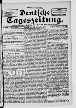 Deutsche Tageszeitung on Nov 22, 1907