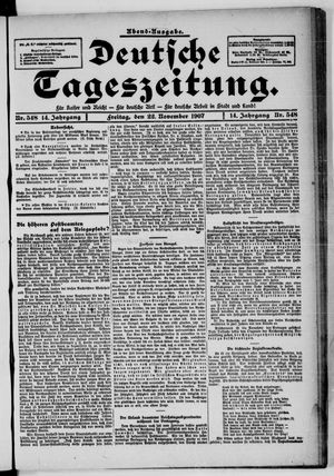 Deutsche Tageszeitung on Nov 22, 1907