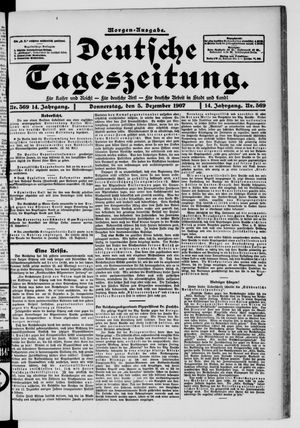 Deutsche Tageszeitung on Dec 5, 1907