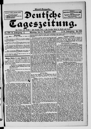 Deutsche Tageszeitung vom 09.12.1907