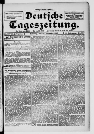 Deutsche Tageszeitung on Dec 15, 1907
