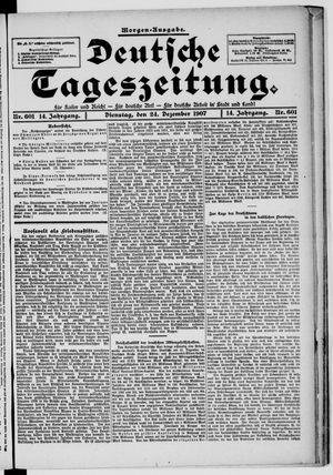 Deutsche Tageszeitung vom 24.12.1907