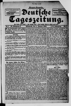 Deutsche Tageszeitung on Jan 1, 1908