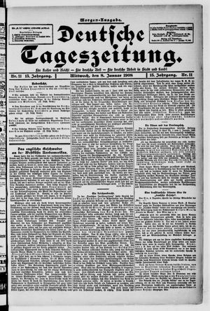 Deutsche Tageszeitung on Jan 8, 1908