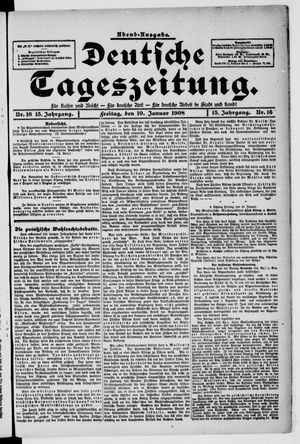 Deutsche Tageszeitung on Jan 10, 1908