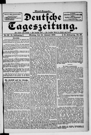Deutsche Tageszeitung vom 13.01.1908