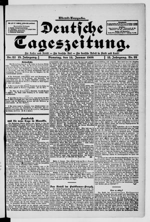 Deutsche Tageszeitung vom 14.01.1908