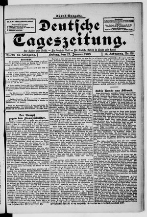 Deutsche Tageszeitung on Jan 17, 1908