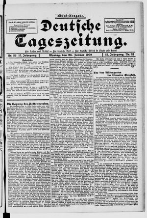 Deutsche Tageszeitung on Jan 20, 1908
