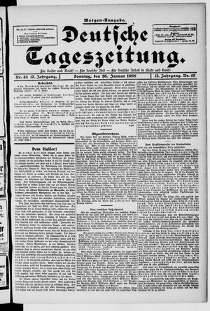 Deutsche Tageszeitung on Jan 26, 1908