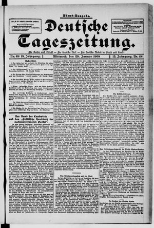 Deutsche Tageszeitung vom 29.01.1908