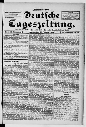 Deutsche Tageszeitung vom 31.01.1908
