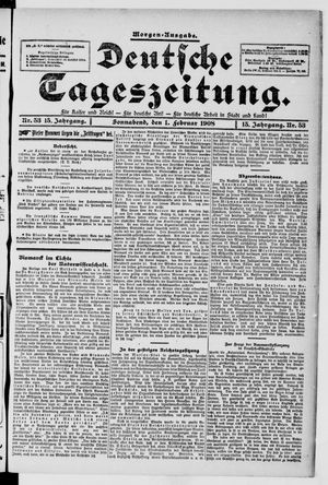 Deutsche Tageszeitung vom 01.02.1908