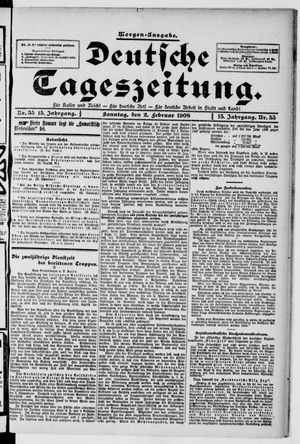 Deutsche Tageszeitung on Feb 2, 1908