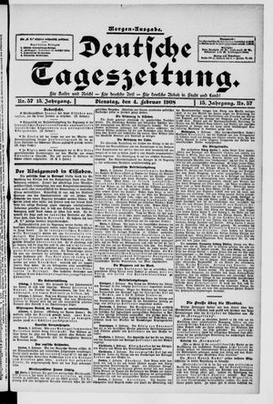 Deutsche Tageszeitung vom 04.02.1908