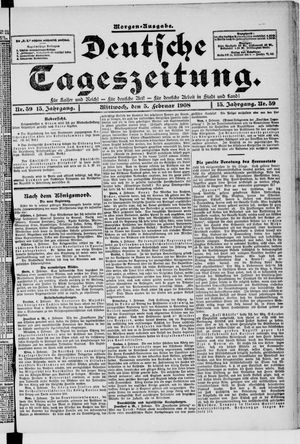 Deutsche Tageszeitung on Feb 5, 1908