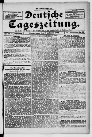 Deutsche Tageszeitung on Feb 6, 1908