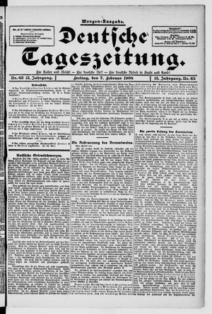 Deutsche Tageszeitung on Feb 7, 1908