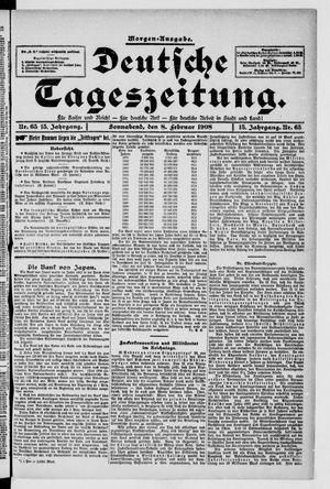 Deutsche Tageszeitung vom 08.02.1908