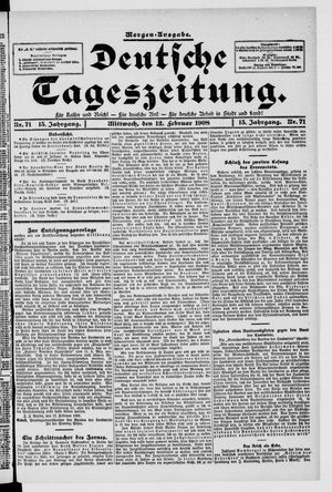 Deutsche Tageszeitung vom 12.02.1908