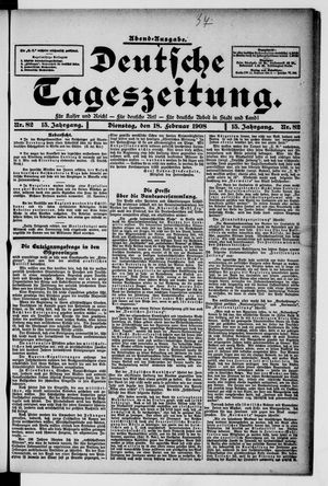 Deutsche Tageszeitung vom 18.02.1908