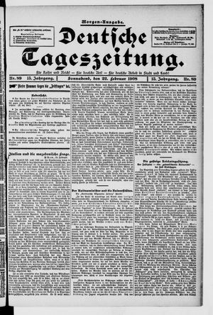 Deutsche Tageszeitung on Feb 22, 1908
