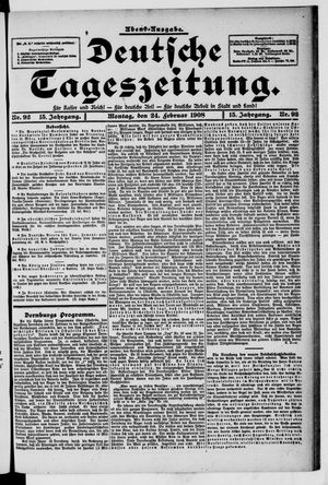 Deutsche Tageszeitung on Feb 24, 1908