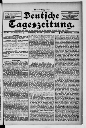 Deutsche Tageszeitung vom 26.02.1908