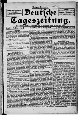 Deutsche Tageszeitung vom 01.03.1908