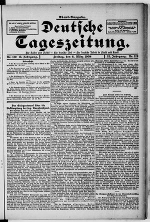 Deutsche Tageszeitung vom 06.03.1908