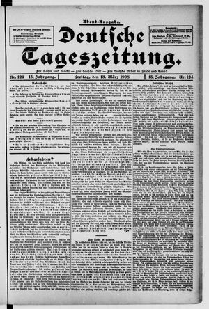 Deutsche Tageszeitung on Mar 13, 1908