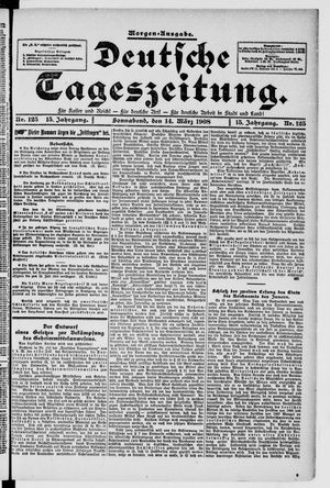 Deutsche Tageszeitung on Mar 14, 1908