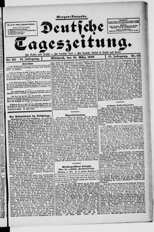 Deutsche Tageszeitung on Mar 18, 1908