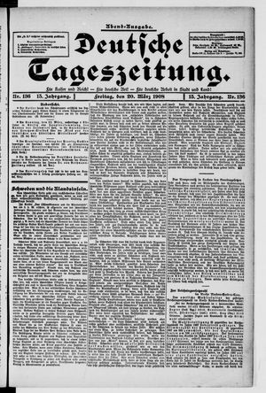 Deutsche Tageszeitung vom 20.03.1908