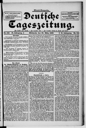 Deutsche Tageszeitung vom 25.03.1908