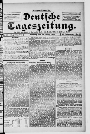 Deutsche Tageszeitung vom 29.03.1908