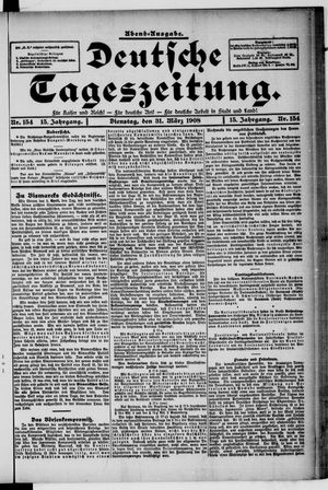 Deutsche Tageszeitung vom 31.03.1908